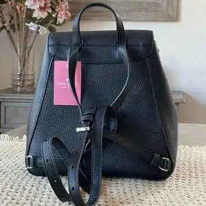 Kate spade Leila medium flap backpack black bnwt Amazon.com: KATE SPADE NEW YORK Leila Medium Flap-Backpack  main image 4
